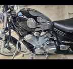 BLACK FLAMES SILVER 3D CRYSTAL