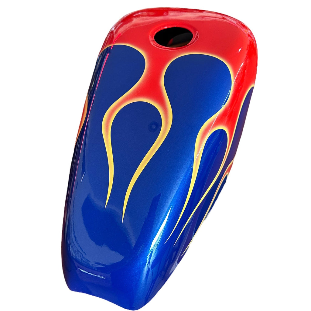 Over Blue | Tank Cover SimonKustom – Pintura Custom Azul Artesanal