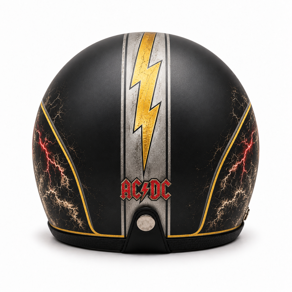 Capacete Artístico AC/DC Hells Bells - Recreativo | SimonKustom