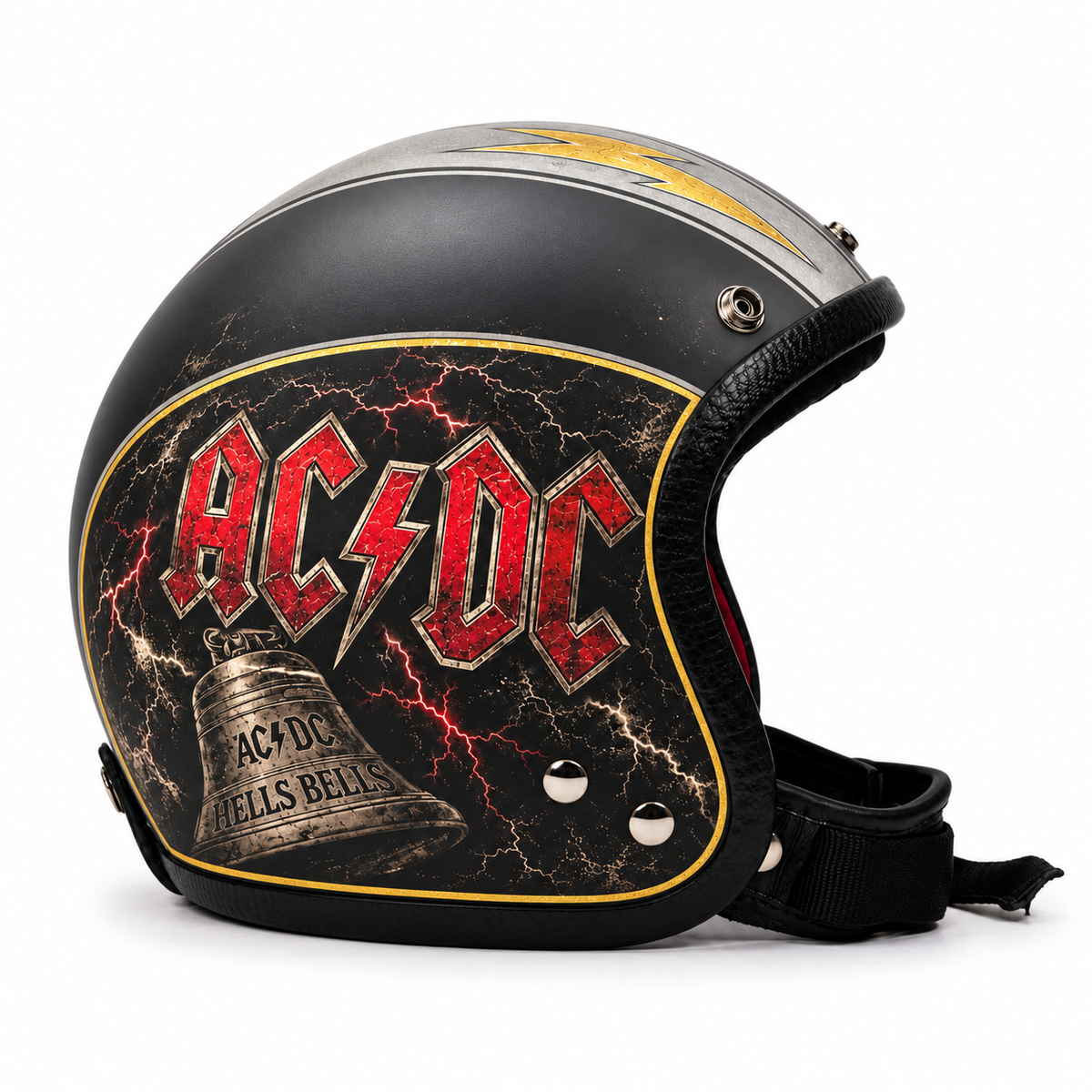 Capacete Artístico AC/DC Hells Bells - Recreativo | SimonKustom