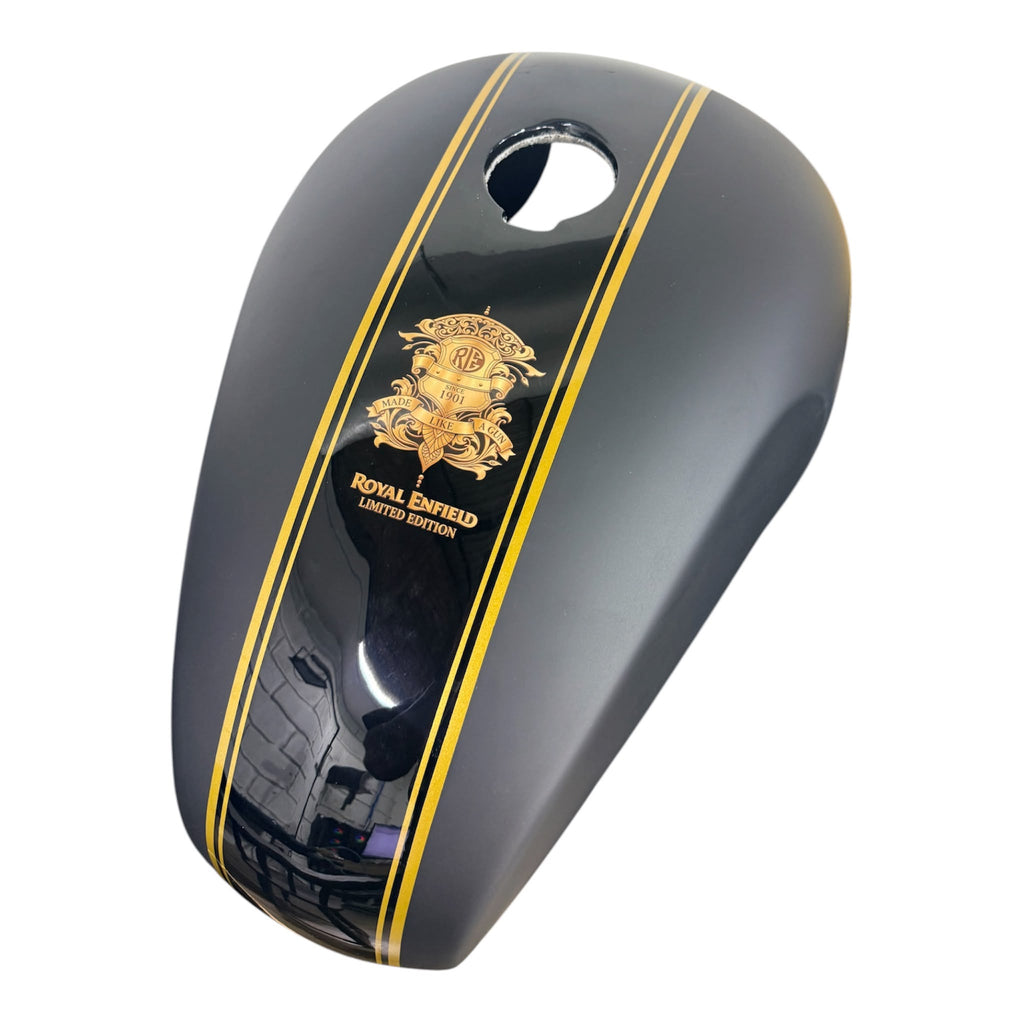 ROYAL HERITAGE BLACK & GOLD — Royal Enfield | SimonKustom Tank Cover