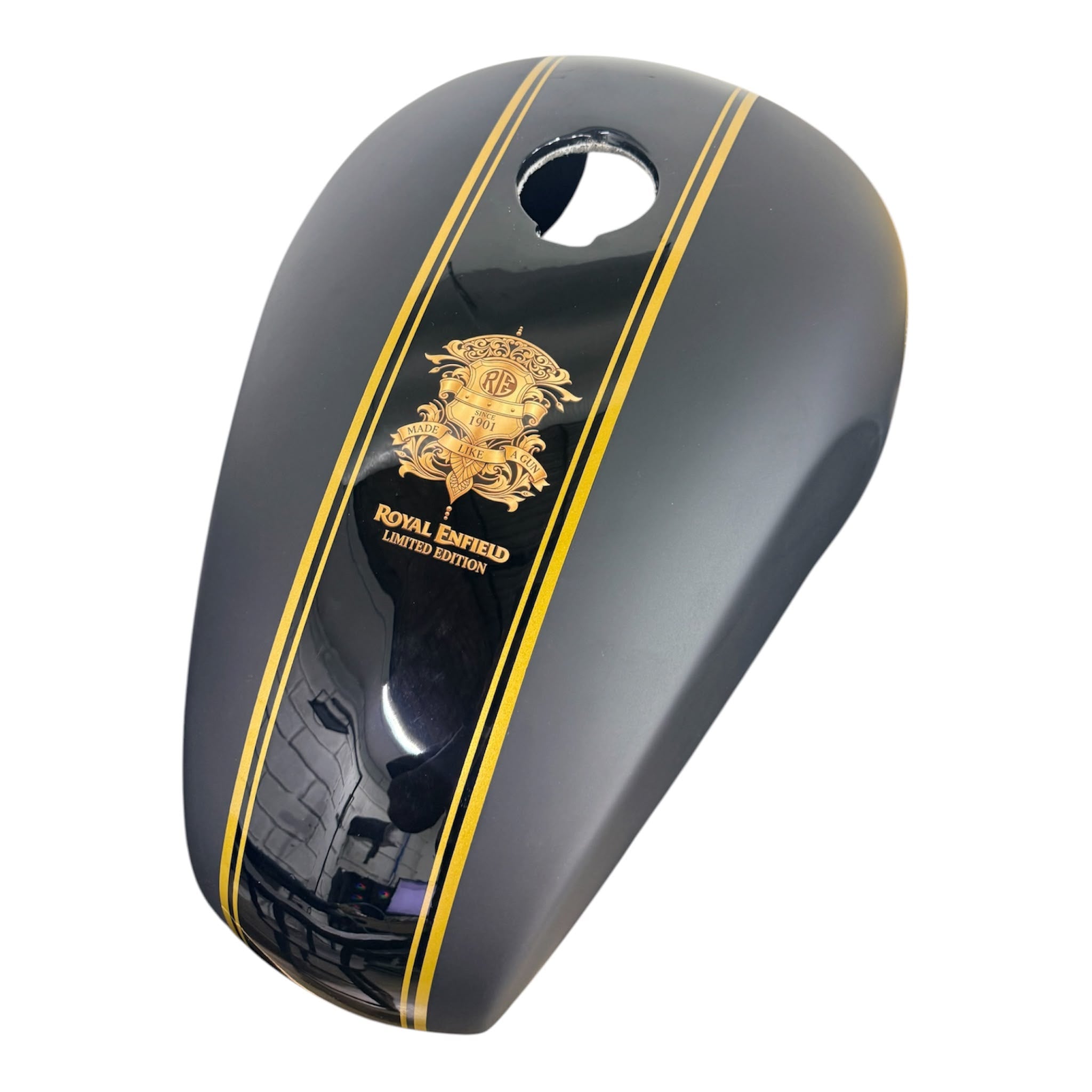ROYAL HERITAGE BLACK & GOLD — Royal Enfield | SimonKustom Tank Cover