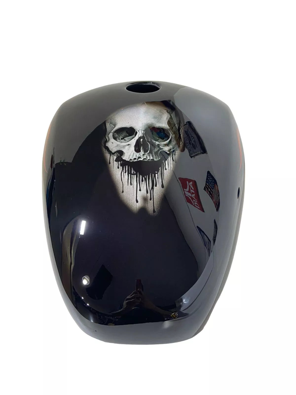 SKULL ORANGE FLAMES