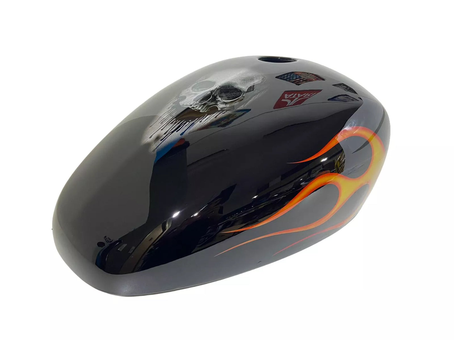 SKULL ORANGE FLAMES