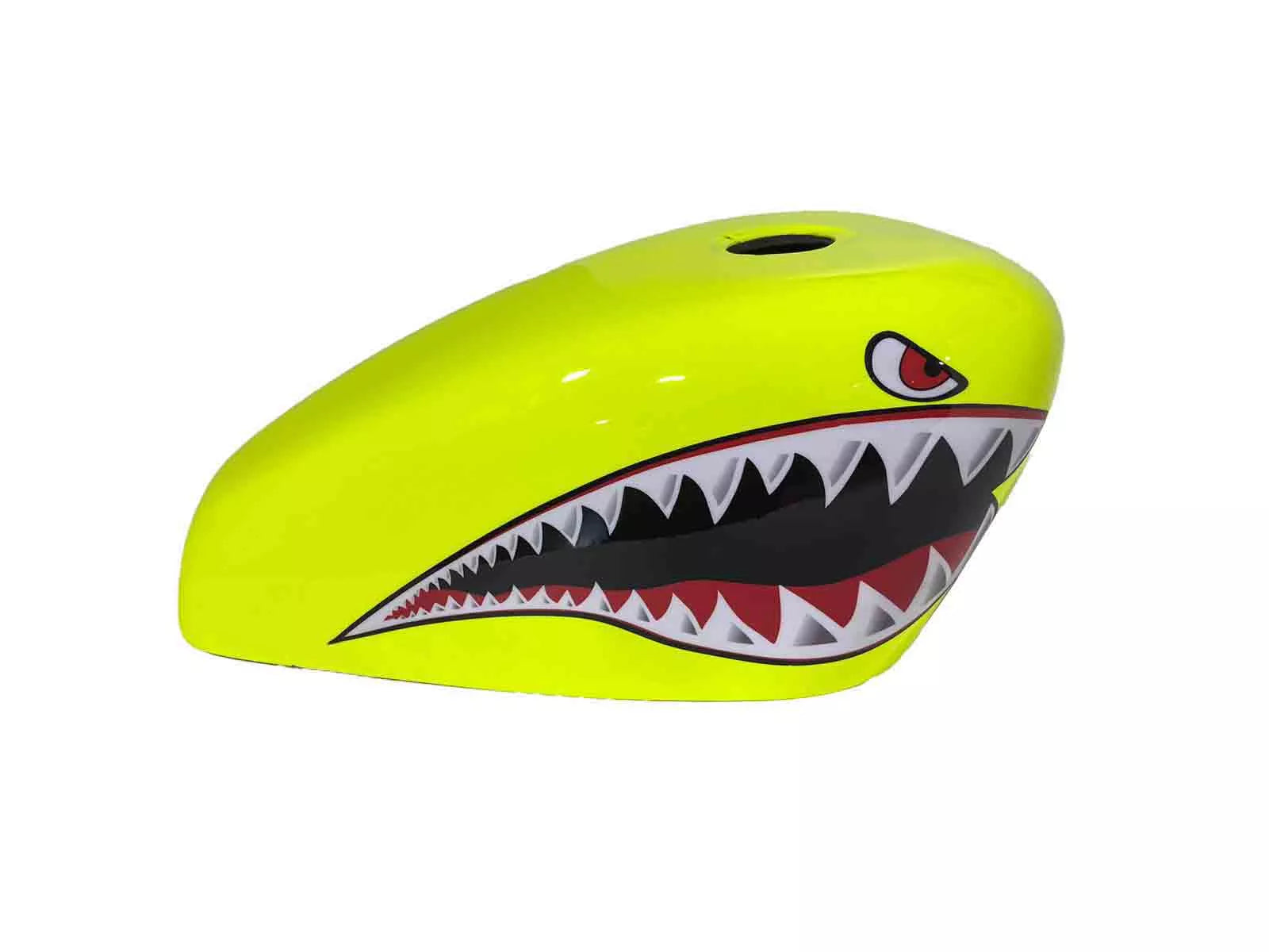 Custom SHARK MOUTH Gas Tank Cover | Handmade Fiberglass Tank Protector | SimonKustom